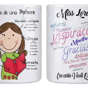 Tazón Profesores Las Partes De Una Profesora Grafimax