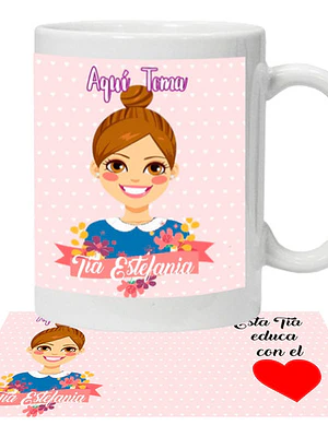 Tazón Profesores Esta Tí­A Educa Con El Corazón Grafimax