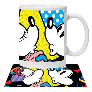 Tazón Amor Frases Minnie Mickey Beso Grafimax