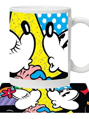 Tazón Amor Frases Minnie Mickey Beso Grafimax
