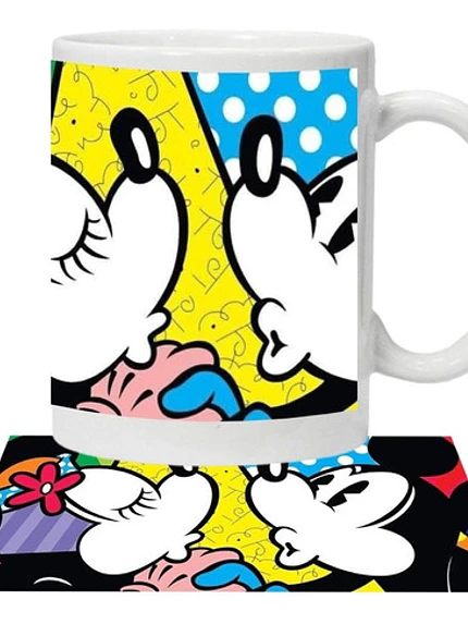 Tazón Amor Frases Minnie Mickey Beso Grafimax 1