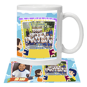 Tazón Prekinder Alumno Graduación Personalizado Grafimax