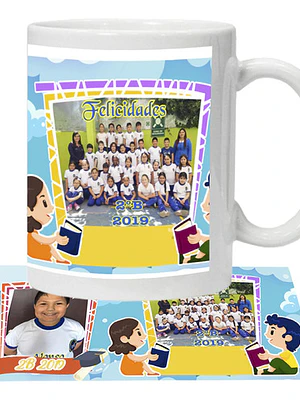 Tazón Prekinder Alumno Graduación Personalizado Grafimax
