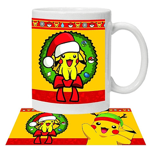 Tazón Feliz Navidad Pikachu Pokemon Grafimax