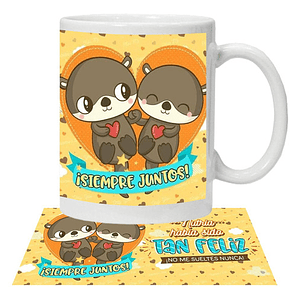 Tazón Amor Frases Nutria Habí­a Sido Tan Feliz Grafimax