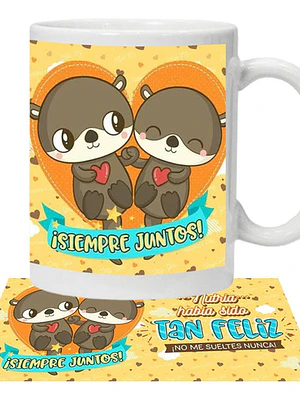 Tazón Amor Frases Nutria Habí­a Sido Tan Feliz Grafimax