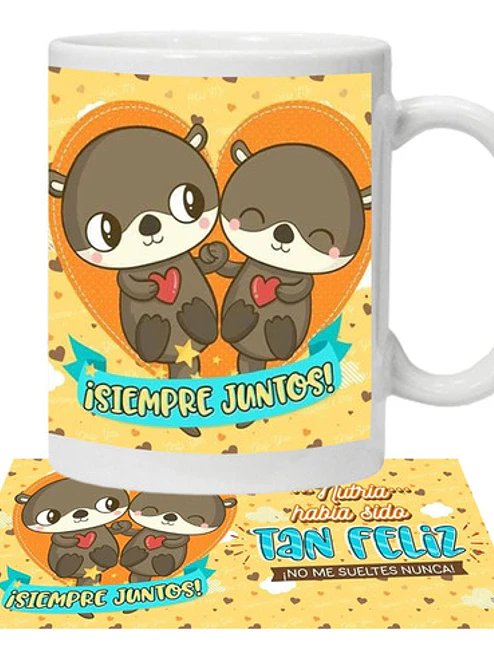 Tazón Amor Frases Nutria Habí­a Sido Tan Feliz Grafimax 1