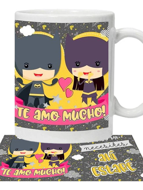 Tazón Amor Frases Enamorado Ahí­ Estaré Batman Grafimax 1