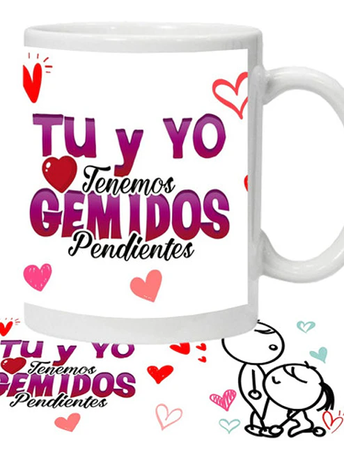 Tazón Amor Frases Tú Y Yo Tenemos Cosas Pendientes Grafimax 1