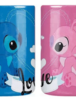 Tazón Amor Frases Enamorados Stitch Y Angel Grafimax
