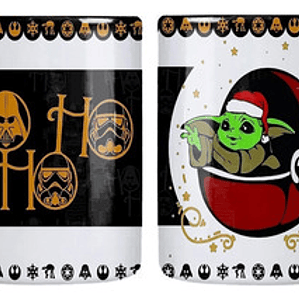 Tazón Feliz Navidad Baby Yoda Ho Ho Ho Grafimax
