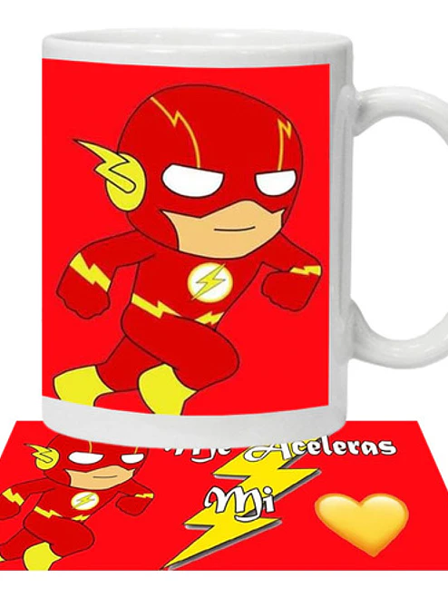 Tazón Amor Frases Flash Aceleras Mi Corazón Grafimax 1