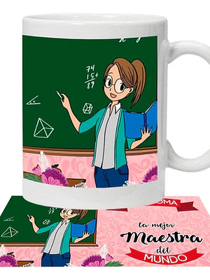 Tazón Profesores La Mejor Maestra Personalizado Grafimax