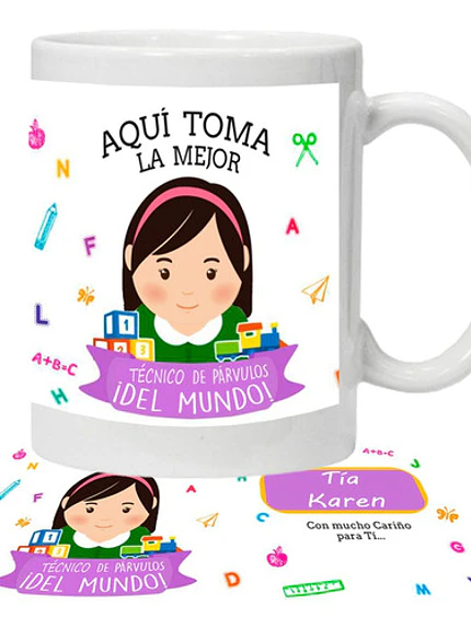 Tazón Técnico En Párvulo Personalizado Grafimax 1
