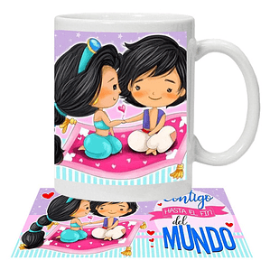 Tazón Amor Frases Hasta El Fin Del Mundo Aladdin Grafimax