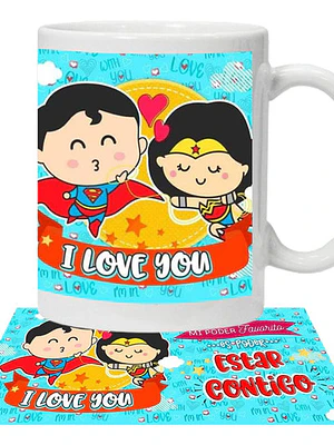 Tazón Amor Superhéroes Frases Grafimax