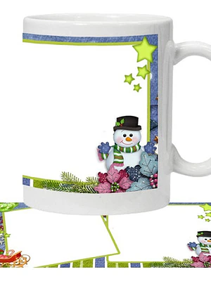 Tazón Navideño Fotos Personalizadas Muñeco De Nieve Grafimax