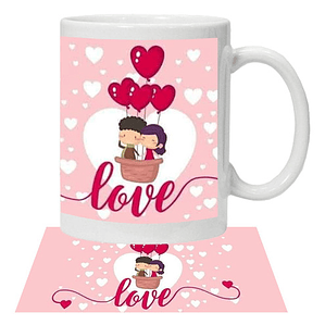 Tazón Amor Frases Love Globos Corazones Grafimax