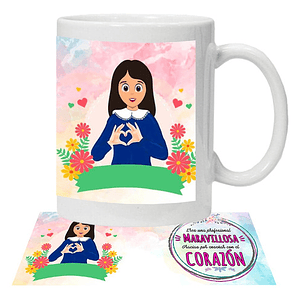 Tazón Profesor/A Gracias Por Enseñar Con El Corazón Grafimax