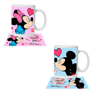 Pack Tazones Amor Mickey Y Minnie My Only One Love Grafimax