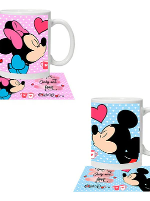 Pack Tazones Amor Mickey Y Minnie My Only One Love Grafimax