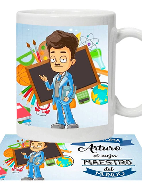 Tazón Profesores El Mejor Maestro Personalizado Grafimax 1