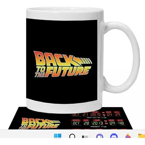 Tazón Volver Al Futuro Máquina Del Tiempo Pelí­Cula Grafimax