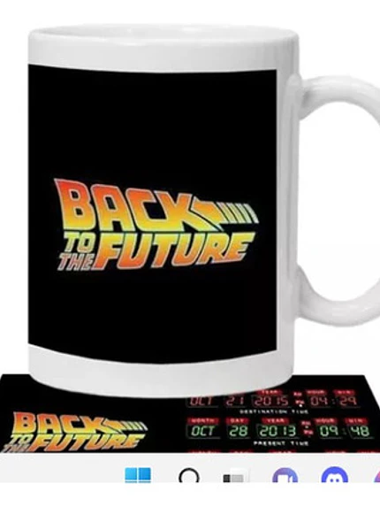 Tazón Volver Al Futuro Máquina Del Tiempo Pelí­Cula Grafimax 1