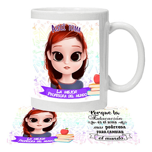 Tazón Profesora Educadora N30 Personalizado Grafimax