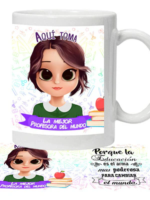 Tazón Aquí­ Toma La Mejor Profesora Personalizado Grafimax