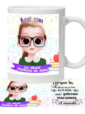 Tazón Profesoras Personalizado La Mejor Grafimax