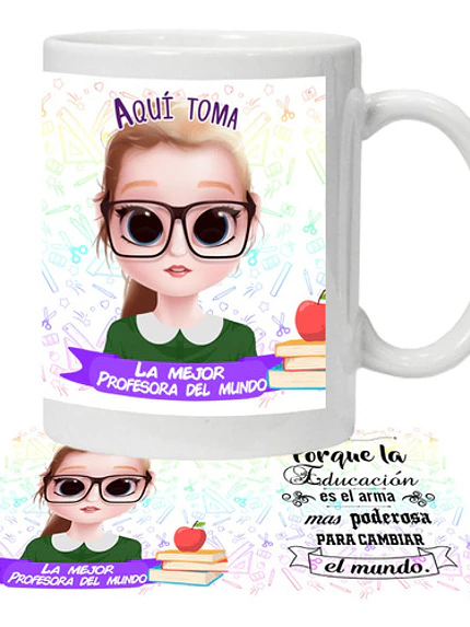 Tazón Profesoras Personalizado La Mejor Grafimax 1