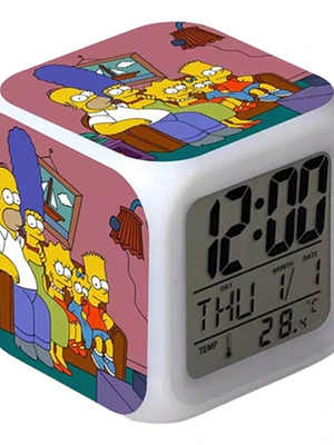 Reloj Los Simpson Despertador Led Digital Luz Grafimax