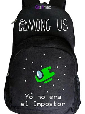 Mochila Among Juntos Videojuegos Niño Niña Negra Grafimax