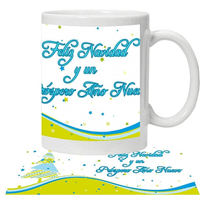 Tazón Personalizado Feliz Navidad Y Próspero Año Grafimax