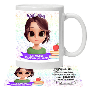 Tazón Profesora Educadora N29 Personalizado Grafimax
