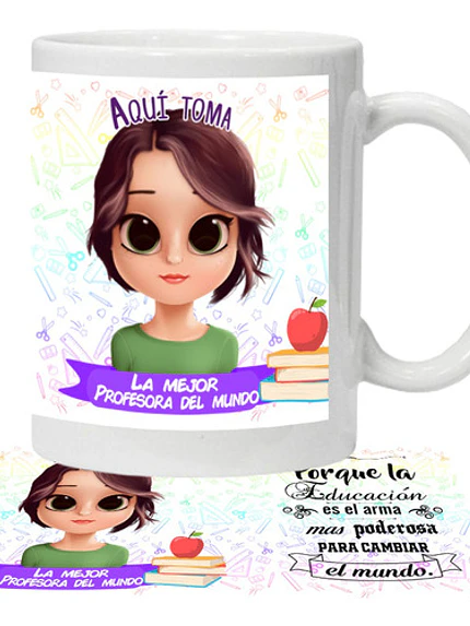 Tazón Profesora Educadora N29 Personalizado Grafimax 1