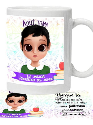 Tazón Profesora Educadora Personalizado N26 Grafimax