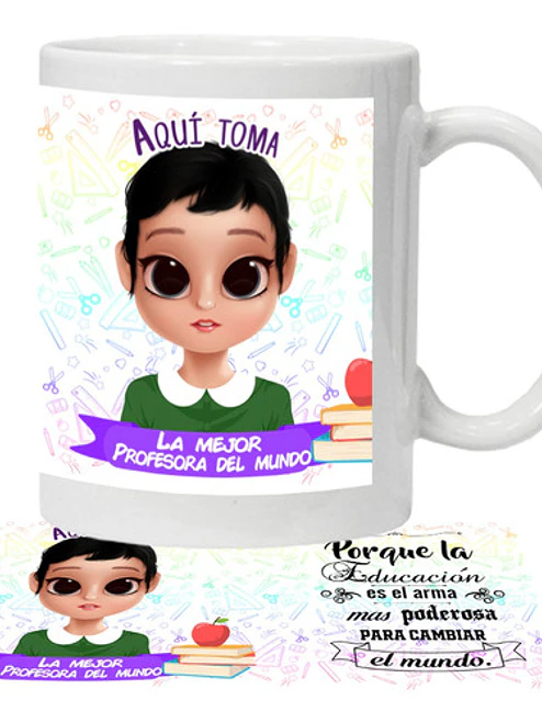 Tazón Profesora Educadora Personalizado N26 Grafimax 1