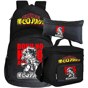 Pack Mochila Boku No Hero Anime Lonchera Estuche Grafimax