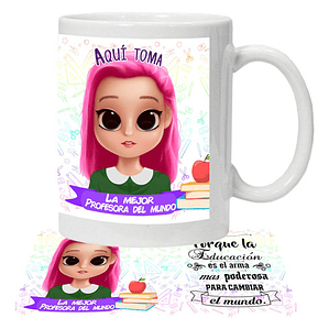 Tazón Profesora La Educación Es Personalizado Grafimax