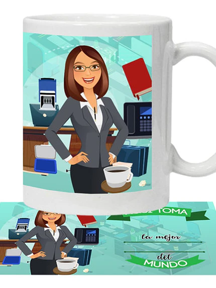 Tazón La Mejor Profesión Oficio Secretaria Grafimax 1