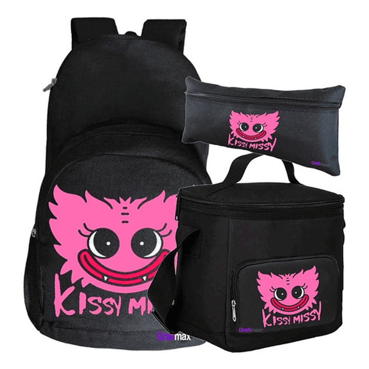 Pack Kissy Missy Mochila Lonchera Estuche Grafimax 1