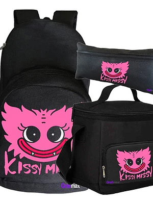 Pack Kissy Missy Mochila Lonchera Estuche Grafimax