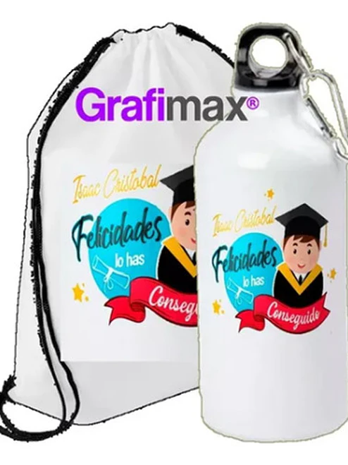 Pack Botella Agua Personalizada Bolsa Regalo Avatar Profesor 1