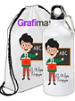 Pack Botella Agua Personalizada Bolsa Regalo Avatar Profesor - Miniatura 2