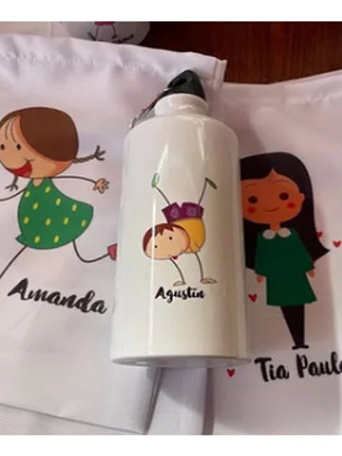 Pack Botella Agua Personalizada Bolsa Regalo Avatar Profesor 4