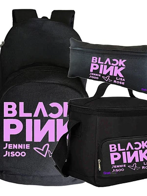 Pack Blackpink K- Pop Mochila Lonchera Estuche Grafimax