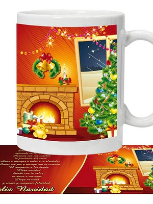 Tazón Feliz Navidad Poema Navideño Grafimax