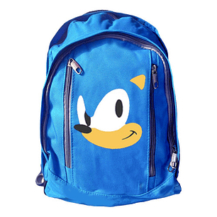 Mochila Sonic Face Azul Escolar Deportiva Paseos Grafimax